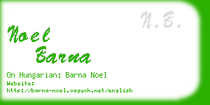 noel barna business card
